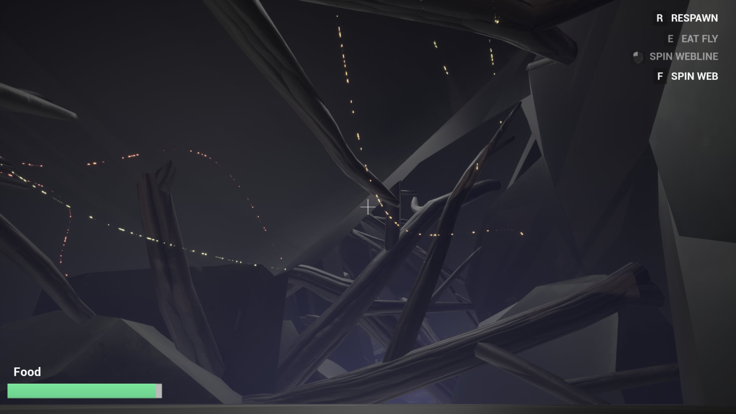 screenshot from spider game